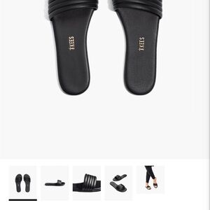TKEES Black Slide Sandals